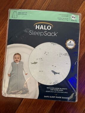 New! HALO Baby SleepSack Wearable Blanket Size M 6-12 Months Ocean Life Print